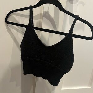 Black knit tank top